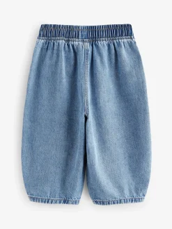 Middenblauw denim - Barrel 100% katoenen jeans (3mnd-7jr)