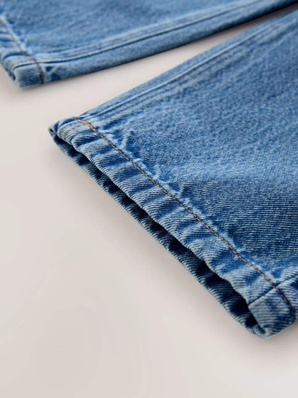 Middenblauw denim - Denim jeans met elastische taille (3-16jr)