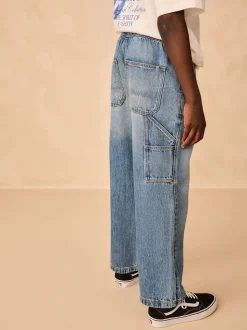 Middenblauw denim - Denim Pull On Carpenter Jeans (3-16yrs)