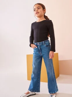 Middenblauw denim - Flare jeans (3-16 jr)