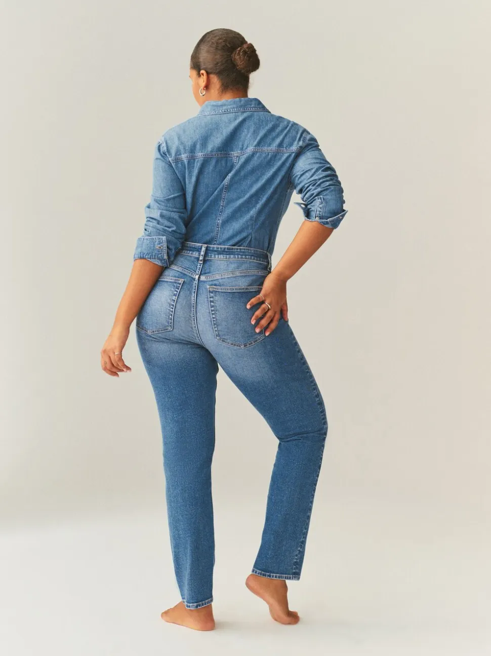 Middenblauw denim - Hourglass Mid Rise Stretch Slim Jeans