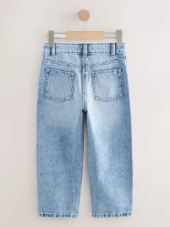 Middenblauw denim - Jeans met rechte pijpen (3-16jr)