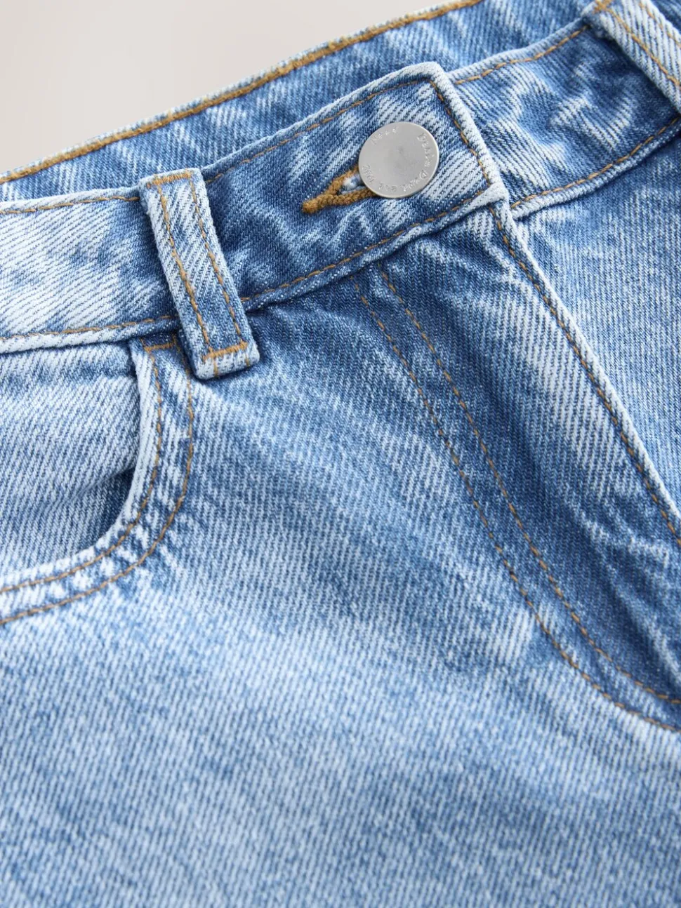 Middenblauw denim - Jeans met rechte pijpen (3-16jr)
