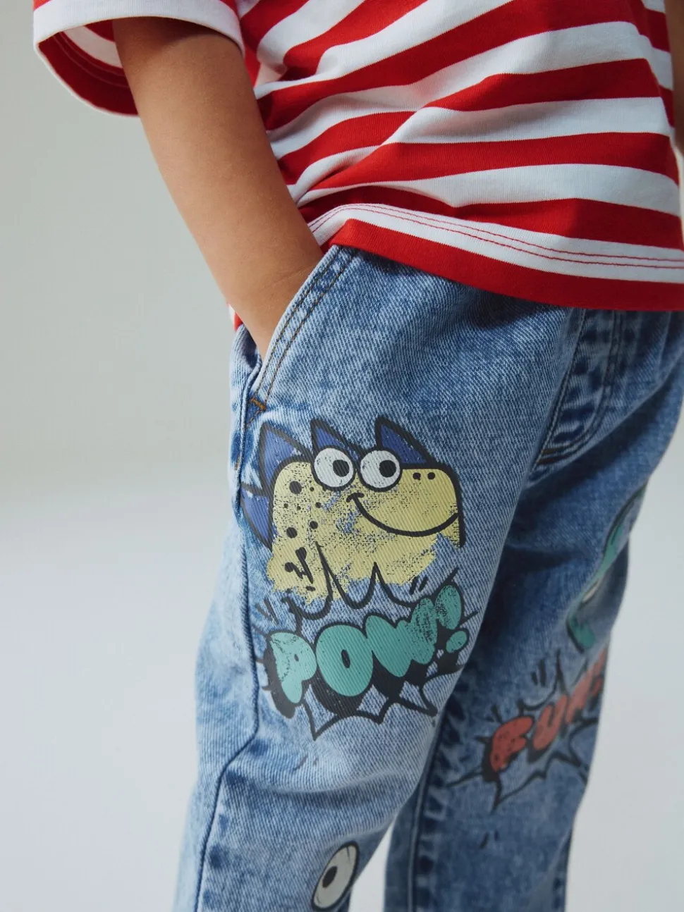 Middenblauw denim - Monster Graffiti Jeans (3mnd -7jr)