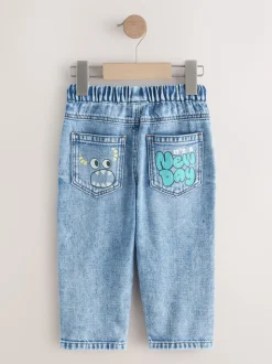 Middenblauw denim - Monster Graffiti Jeans (3mnd -7jr)