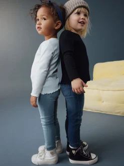 Middenblauw/lichtblauw denim - Jegging met elastische taille (3 mnd-7 jr)