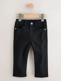 Middenblauw/zwart denim - 2 Pack Regular Fit Comfort Stretch Jeans (3mths-7yrs)
