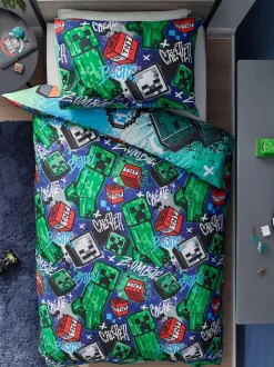 Minecraft eenpersoons dekbedovertrek en kussensloopset