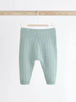 Mineraal - Babyset met gebreide trui en legging van 100% katoen met textuur (0mnd -3jr)