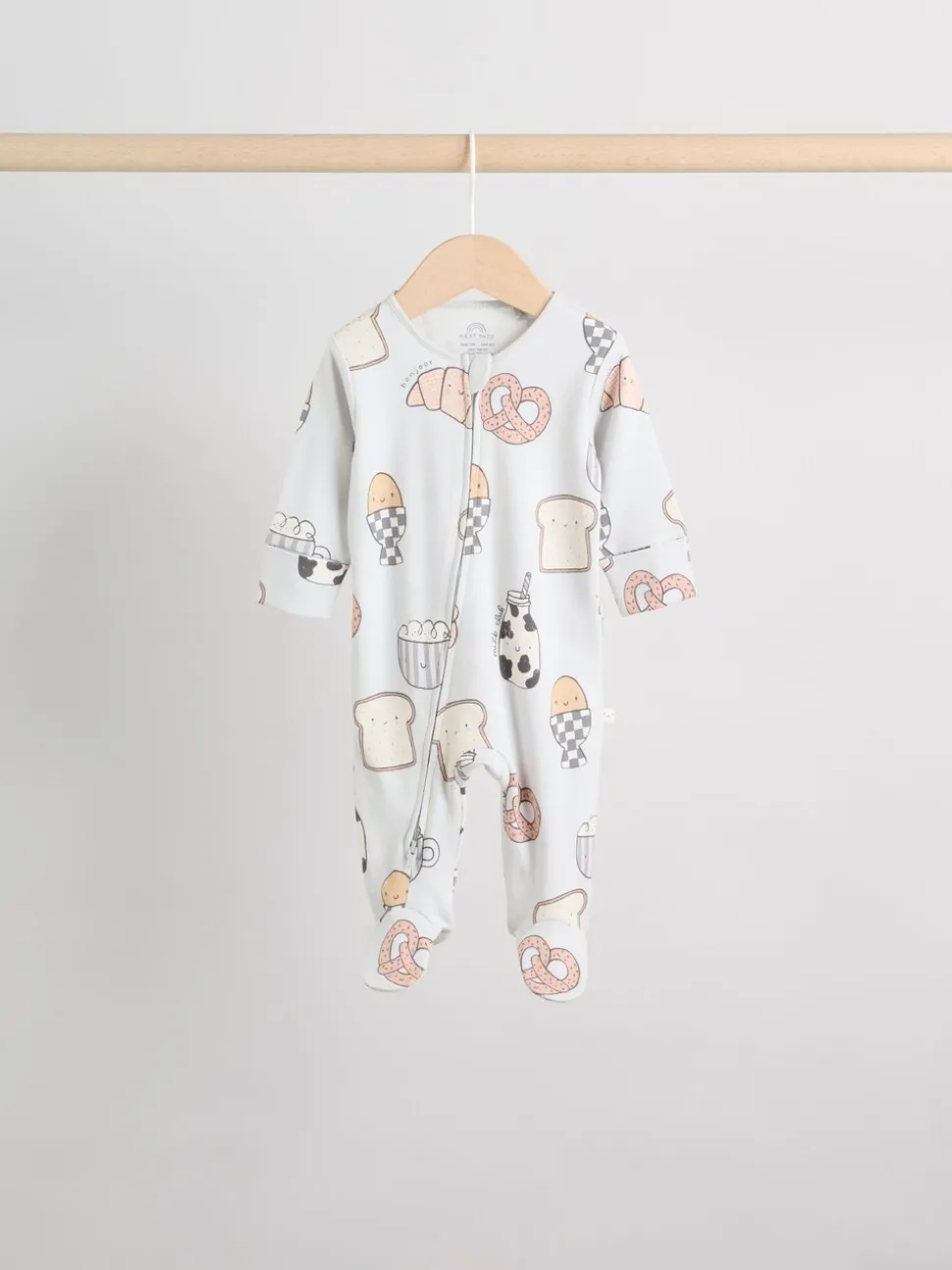 Mineraalkleurig - 4 Pack Baby-pyjama's met tweewegrits (0mnd -2jr)
