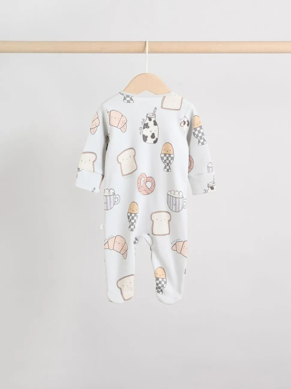 Mineraalkleurig - 4 Pack Baby-pyjama's met tweewegrits (0mnd -2jr)
