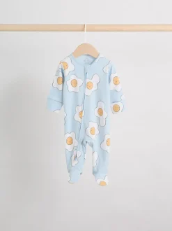 Mineraalkleurig - 4 Pack Baby-pyjama's met tweewegrits (0mnd -2jr)
