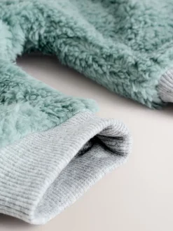 Mineraalkleurig - Kleurgeblokkeerde fleece pyjama