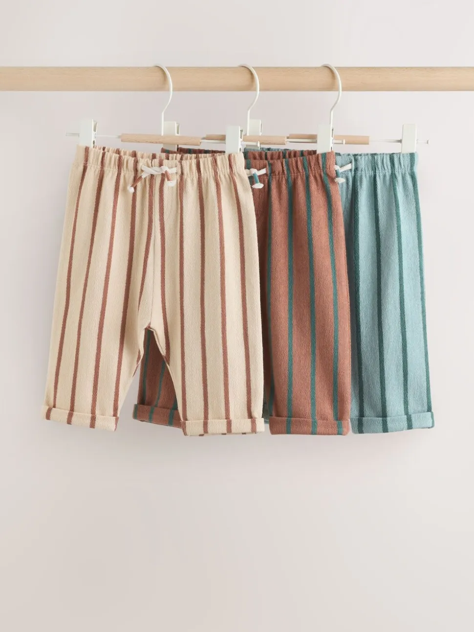 Mineraalkleurig - Set van 3 baby joggingbroeken met rechte pijpen (0mnd-2jr)
