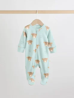 Mineraalkleurig - Verpakking van 4 Hamish-babypyjama's (0-2jr)