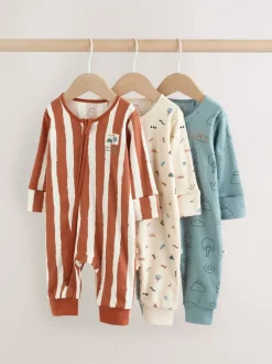 Mineraalkleurig - Woodland baby-slaappakjes 3 set (0mnd-3jr)