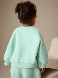 Mintgroen - Sweatshirt met ronde hals (3 mnd-7 jr)