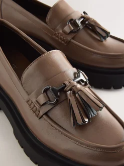 Mokkabruin - Forever Comfort Chunky Platform Tassel Loafers