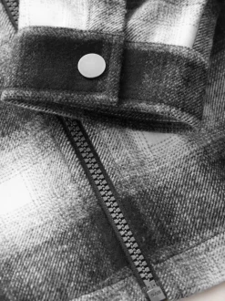 Mono Core zwart-wit - Overshirt met rits en ruitjes (3-16jr)