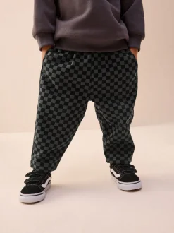 Mono dambordmotief - Wide Leg Jersey Joggers (3mths-7yrs)