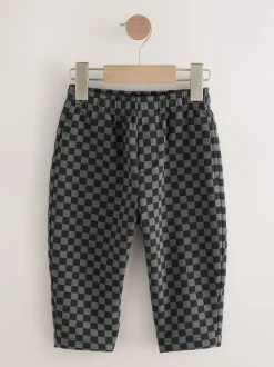 Mono dambordmotief - Wide Leg Jersey Joggers (3mths-7yrs)