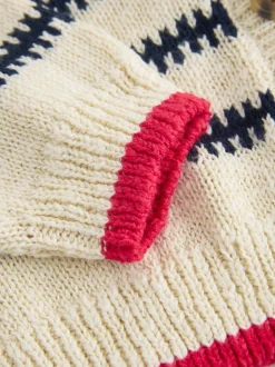 Mono Streep - V-Neck Stitch Cardigan (3-16yrs)
