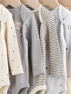 Monochroom - Set van 5 rompers met lange mouwen