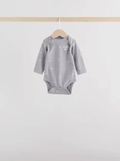 Monochroom - Set van 5 rompers met lange mouwen