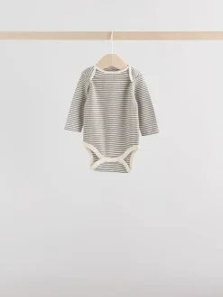 Monochroom - Set van 5 rompers met lange mouwen