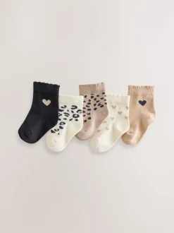 Monochroom - Verpakking van 5 paar babysokken (0 mnd-2 jr)