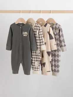 Monochroom - Verpakking van 4 babypyjama's (0 mnd-3 jr)