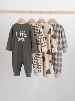 Monochroom - Verpakking van 4 babypyjama's (0 mnd-3 jr)