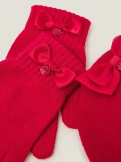 Monsoon - Strik baret van wol & handschoenenset