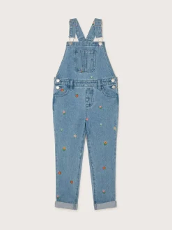 Monsoon Bloemen geborduurde Denim 100% katoenen bretelbroeken