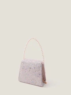 Monsoon Bow Glitter Bag & Hair Clips Set