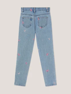 Monsoon Butterfly Embroidered Straight Leg Jeans