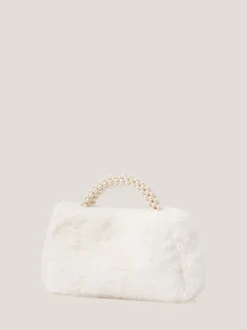 Monsoon Fluffy Pearl Handle Bag