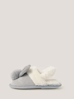 Monsoon Fluffy Pom Pom Bunny Pantoffels