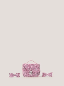 Monsoon Glitter Satchel Bag & Hair Clips Set