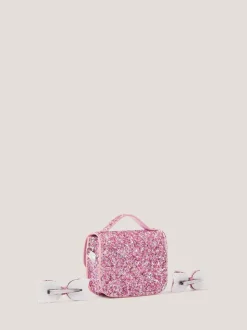 Monsoon Glitter Satchel Bag & Hair Clips Set