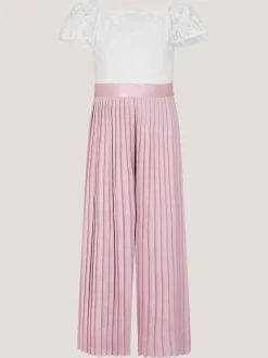 Monsoon Lace Pleated Jumpsuit