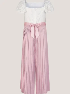 Monsoon Lace Pleated Jumpsuit
