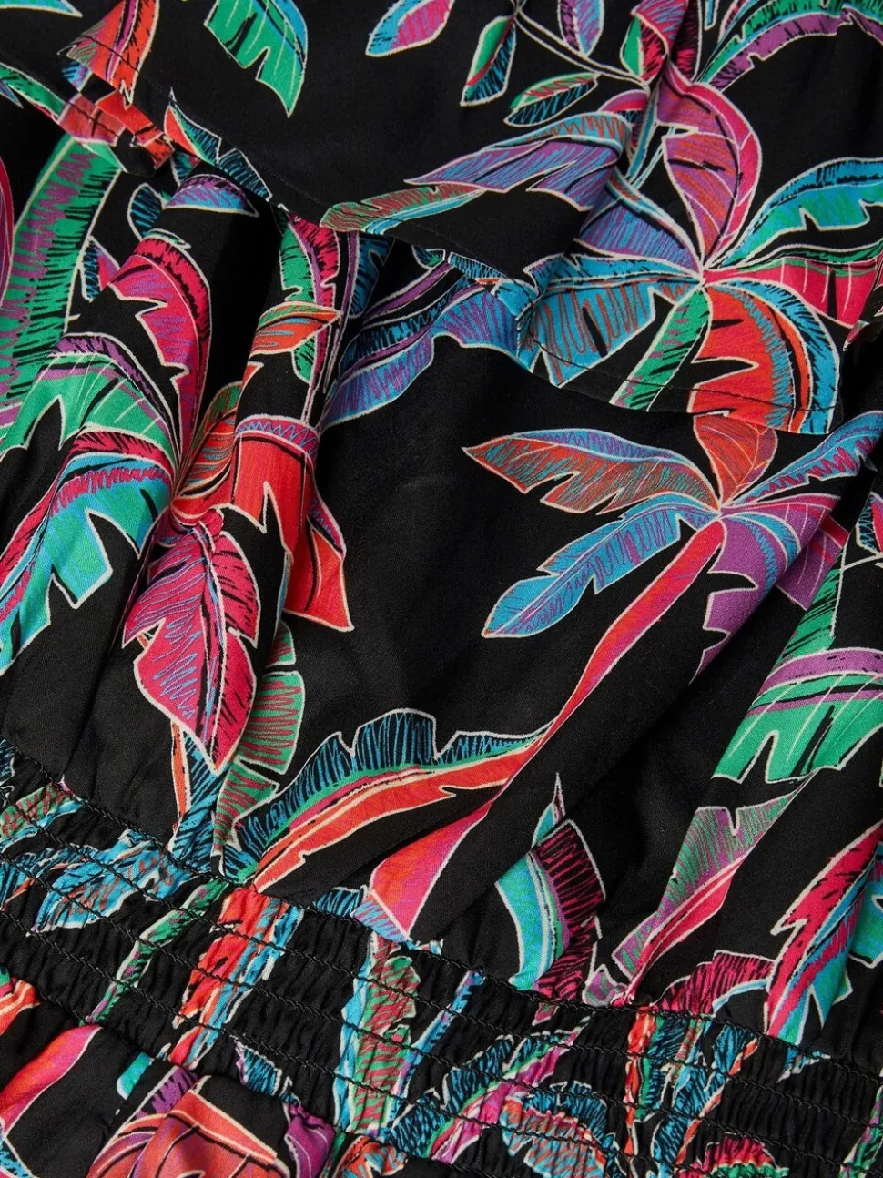 Monsoon Neon Tropical Print Playsuit