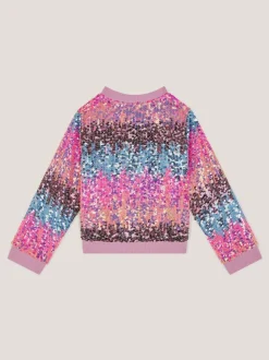 Monsoon Ombré Sequin Bomber Jacket