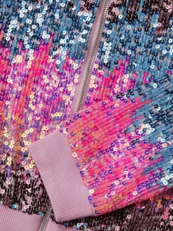 Monsoon Ombré Sequin Bomber Jacket