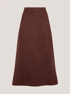 Monsoon Rowan Suedette A-Line Midi Skirt