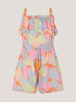Monsoon Shell Print Strappy Playsuit