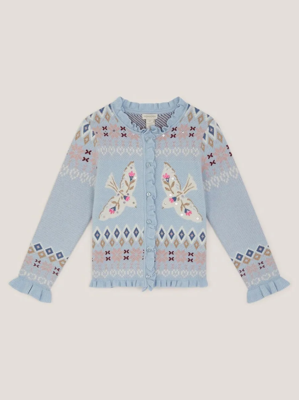 Monsoon Swallow Fairisle Pattern Cardigan