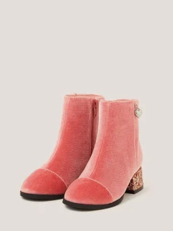 Monsoon Velvet Glitter Heel Boots