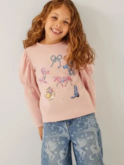 Monsoon Western Horse Print Top